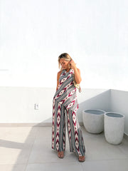 Conjunto asimetrico estampado
