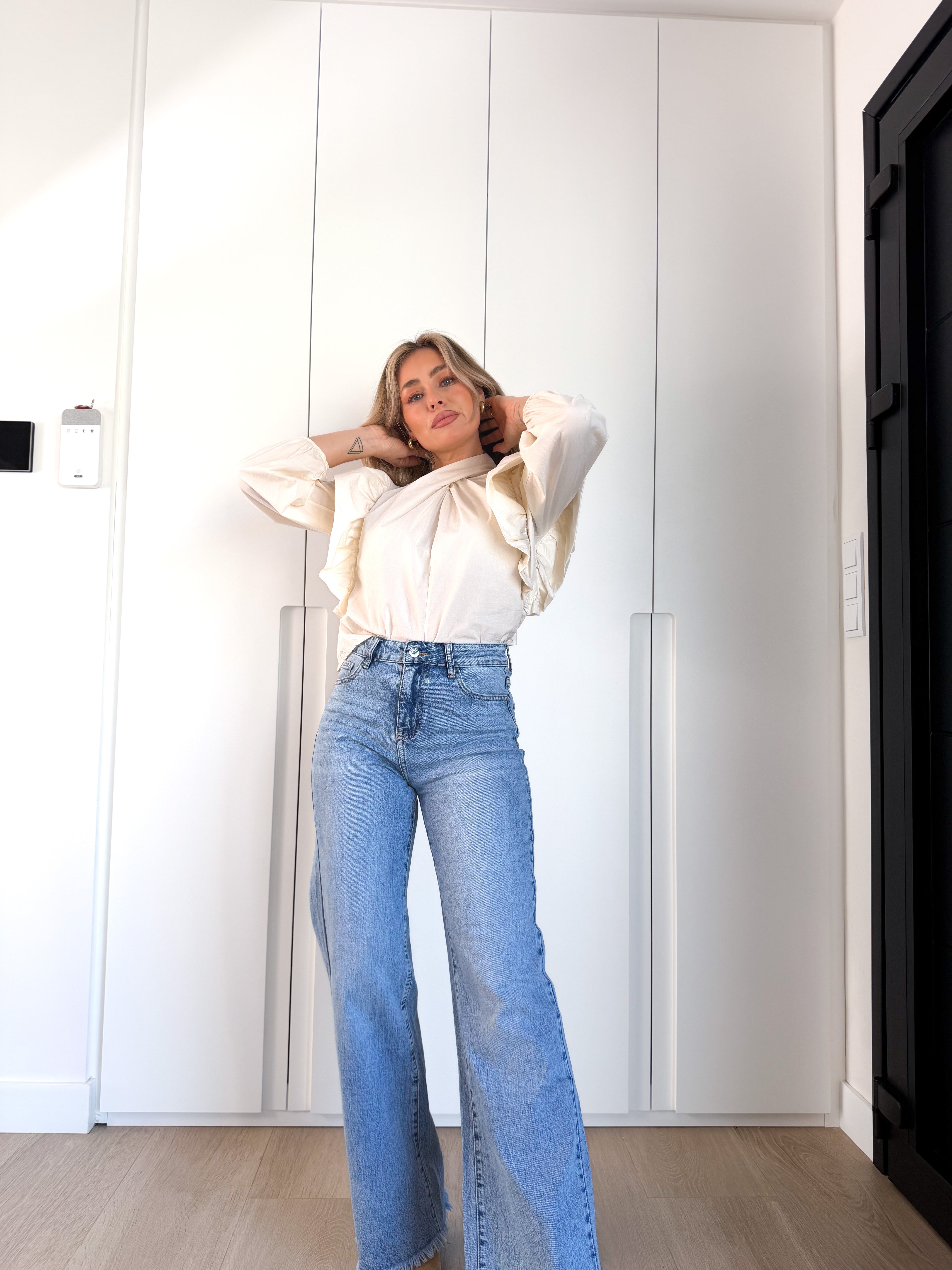 Denim wide desflecado