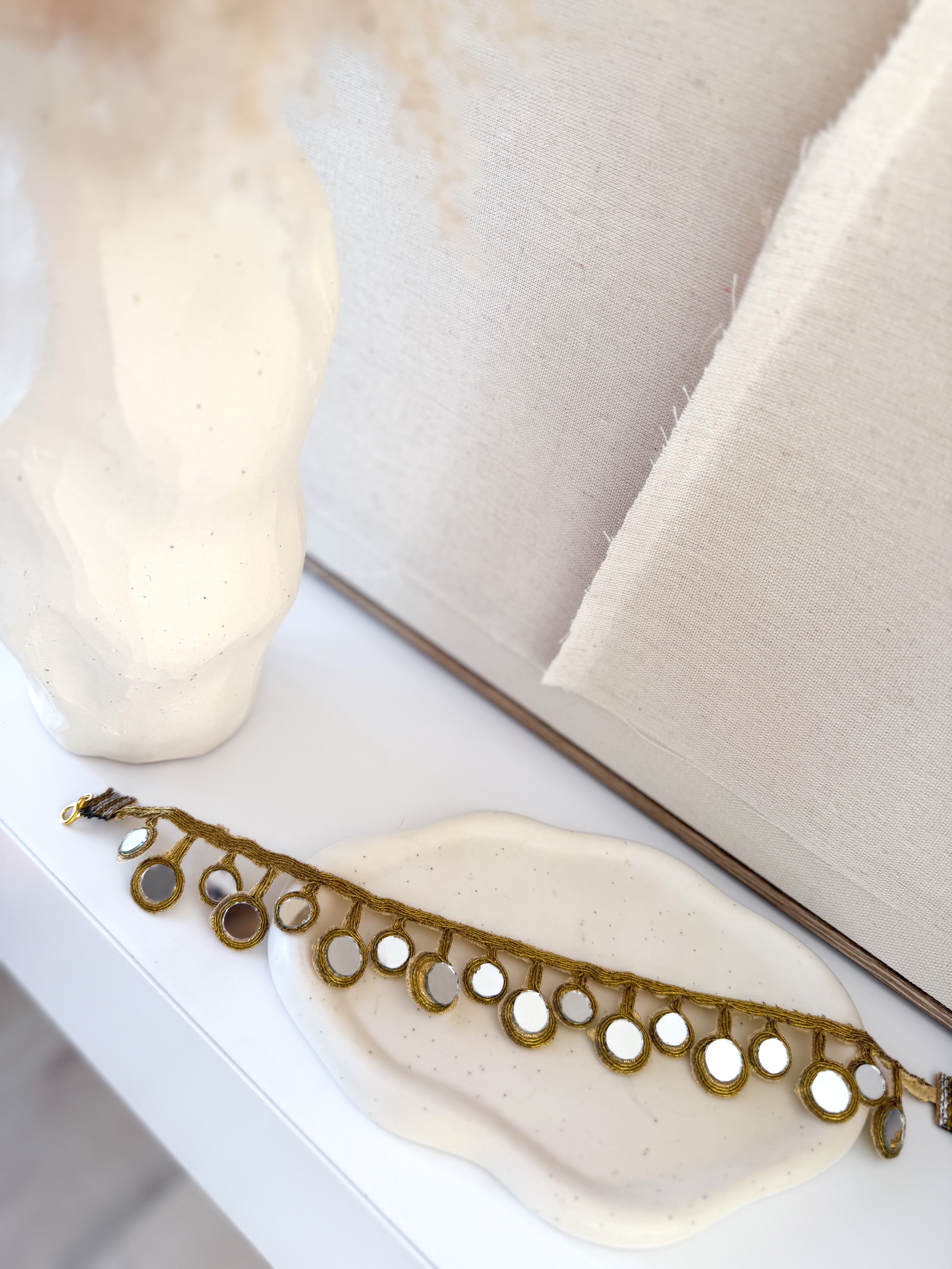Choker espejos redondo