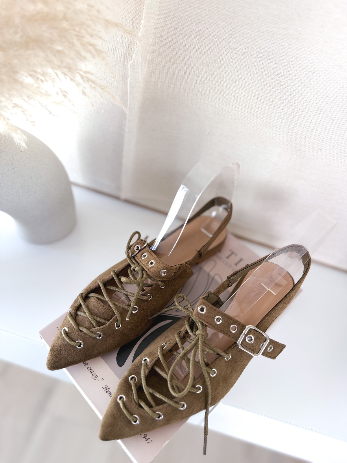 Zapatos planos Kaki