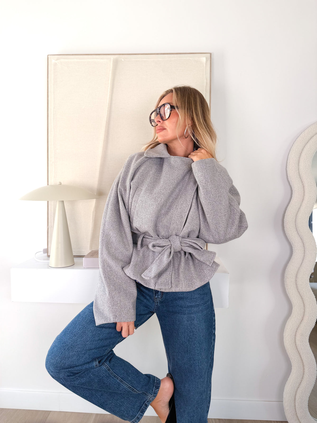 Chaqueta paño anudada