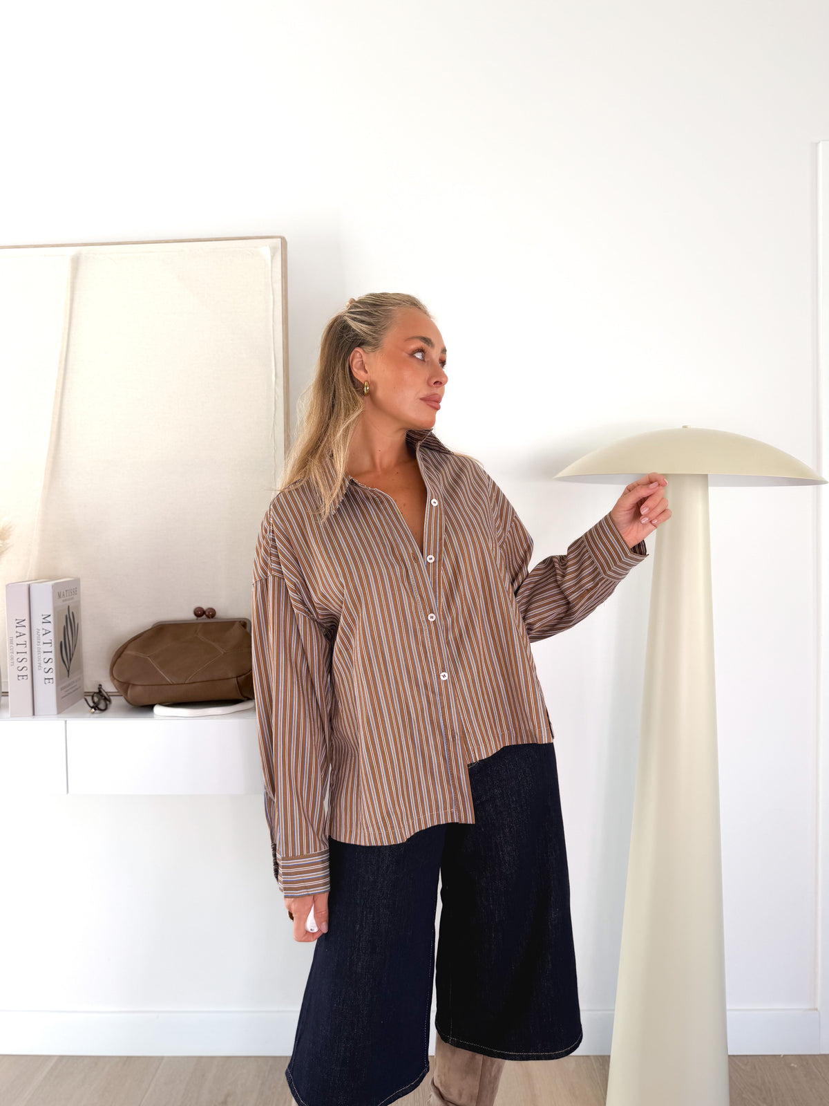 Camisa rayas Camel