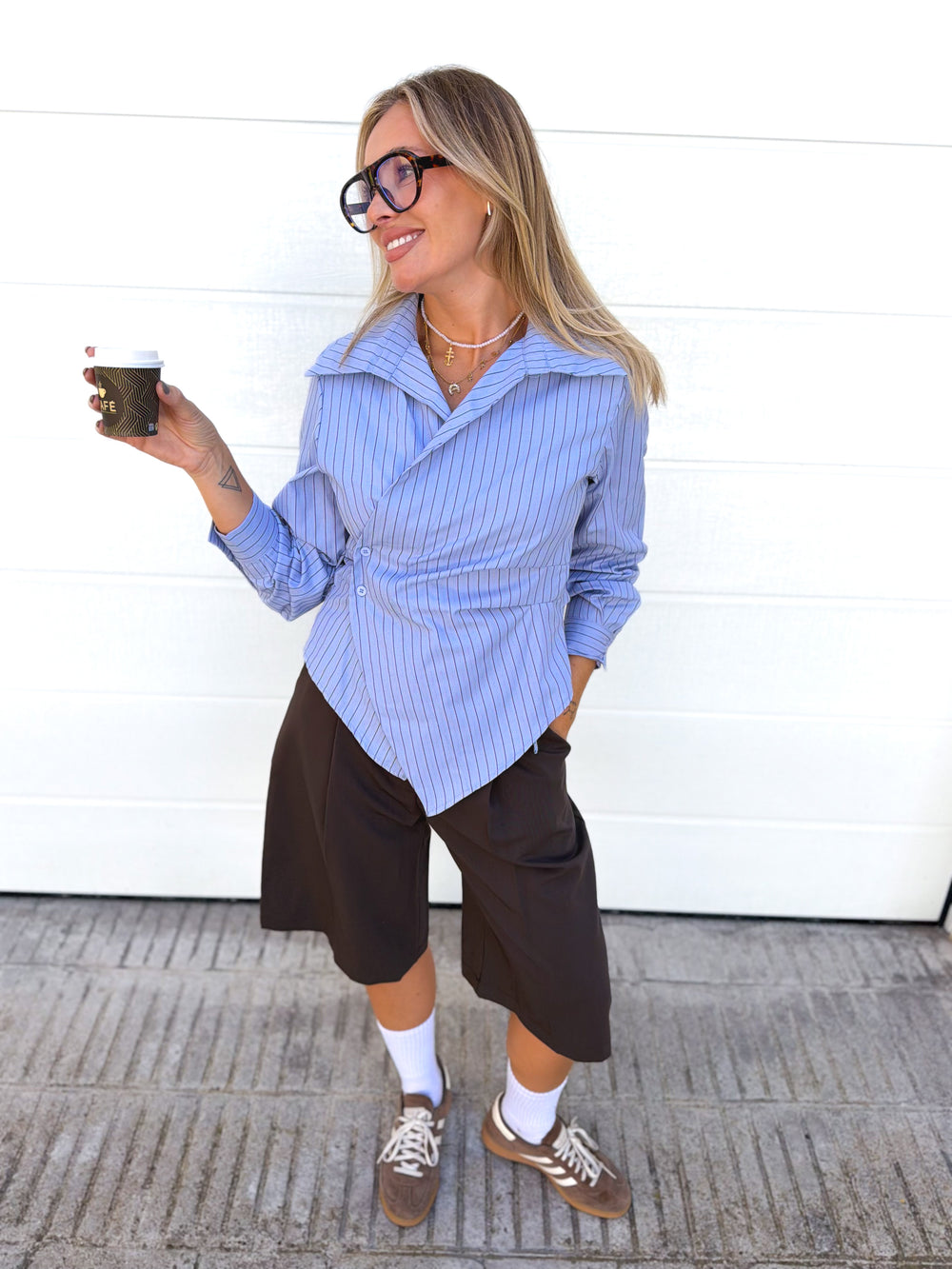 Camisa asimétrica Azul