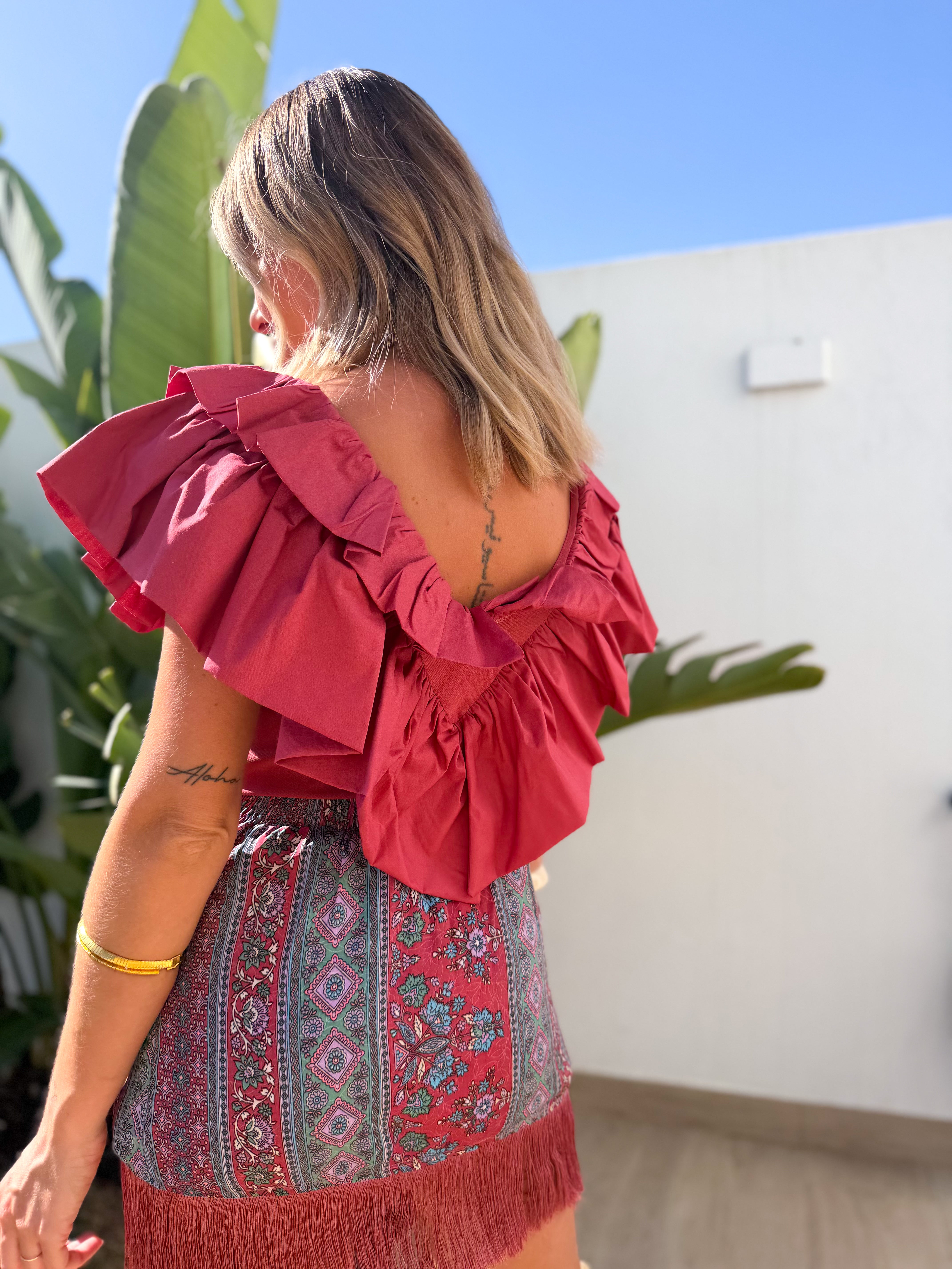 Falda Marüa Coral