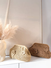 Clutch rafia flor