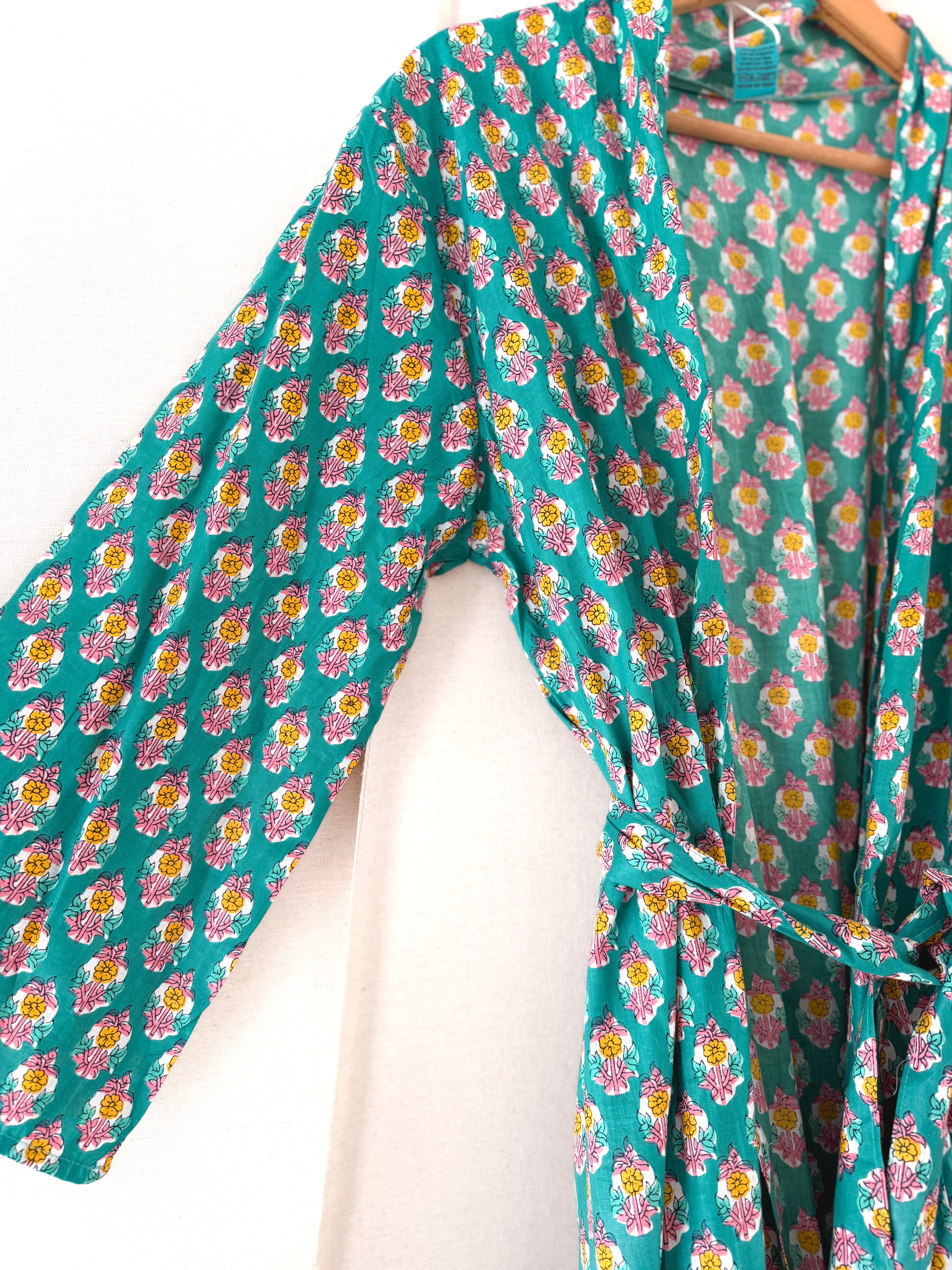 Kimono estampado Aguamarina