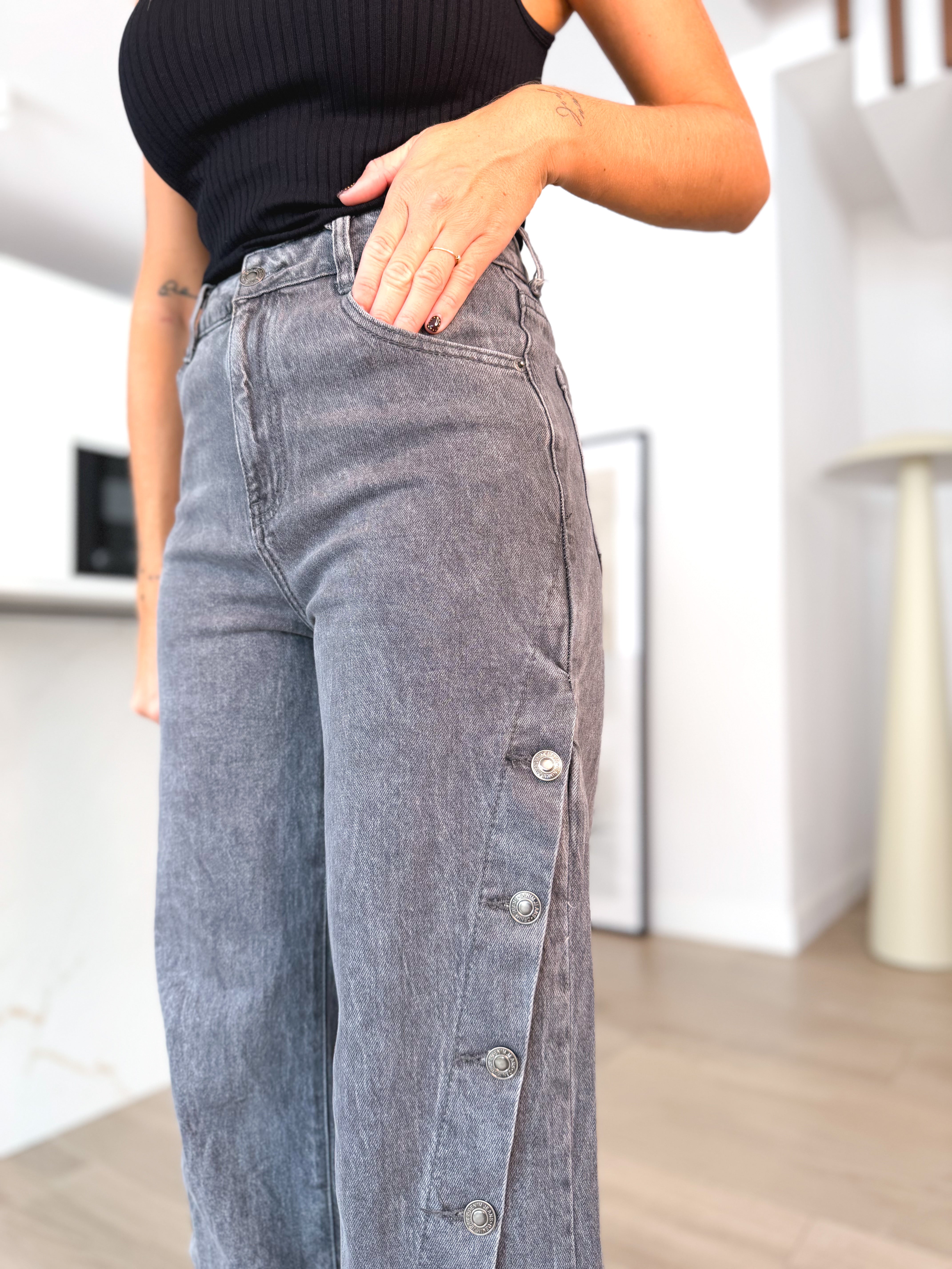 Denim abotonado girs