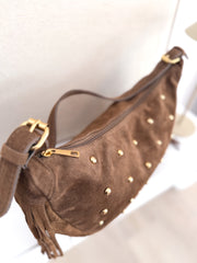 Bolso hombro combinado piel