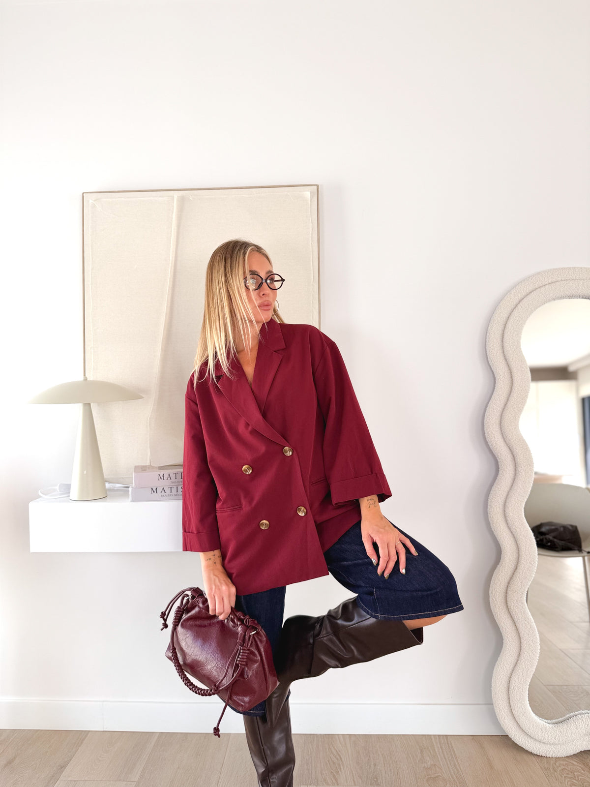 Americana oversize Burdeos