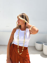 Collar largo monedas