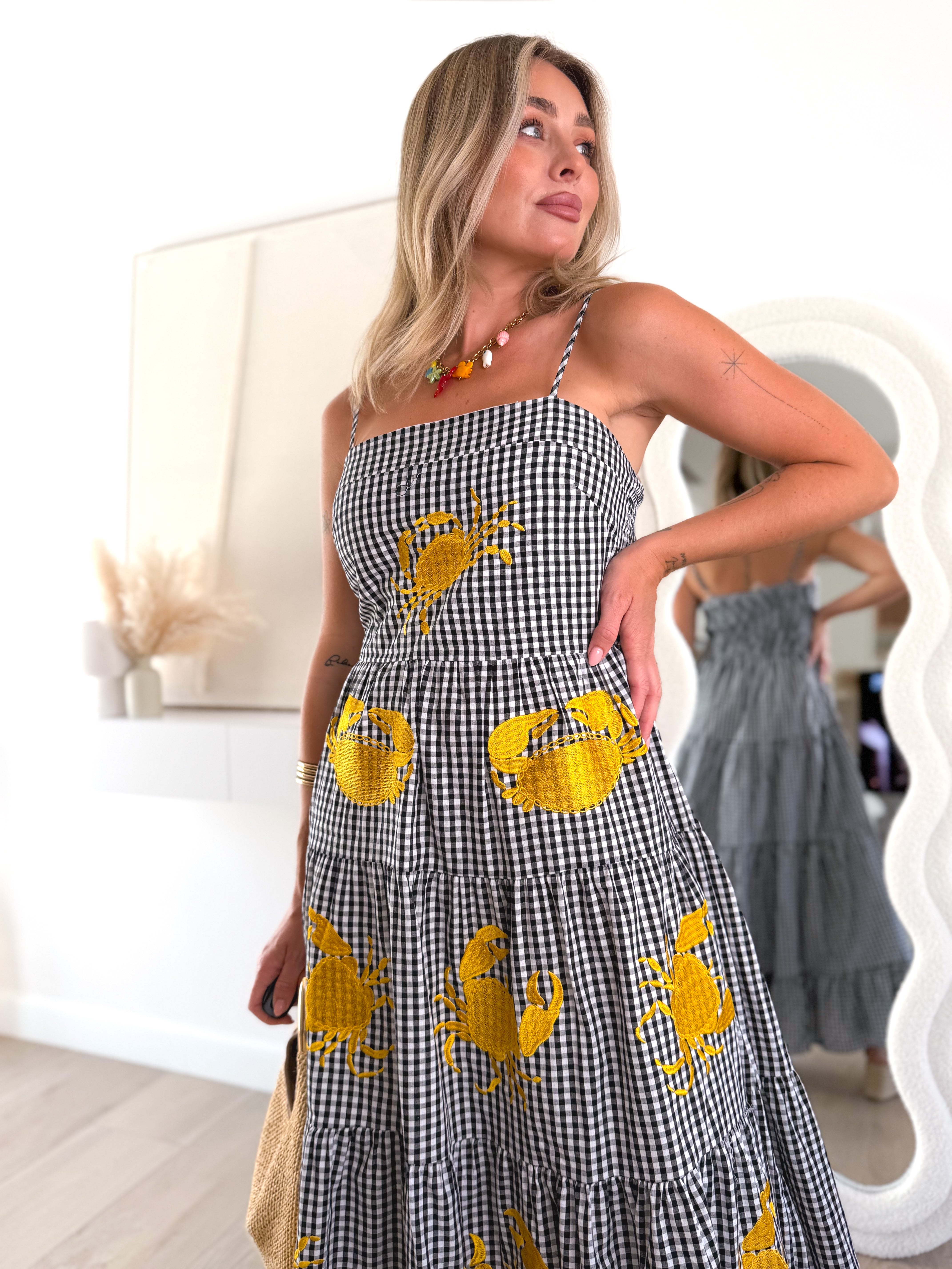 Vestido Vichy combinado