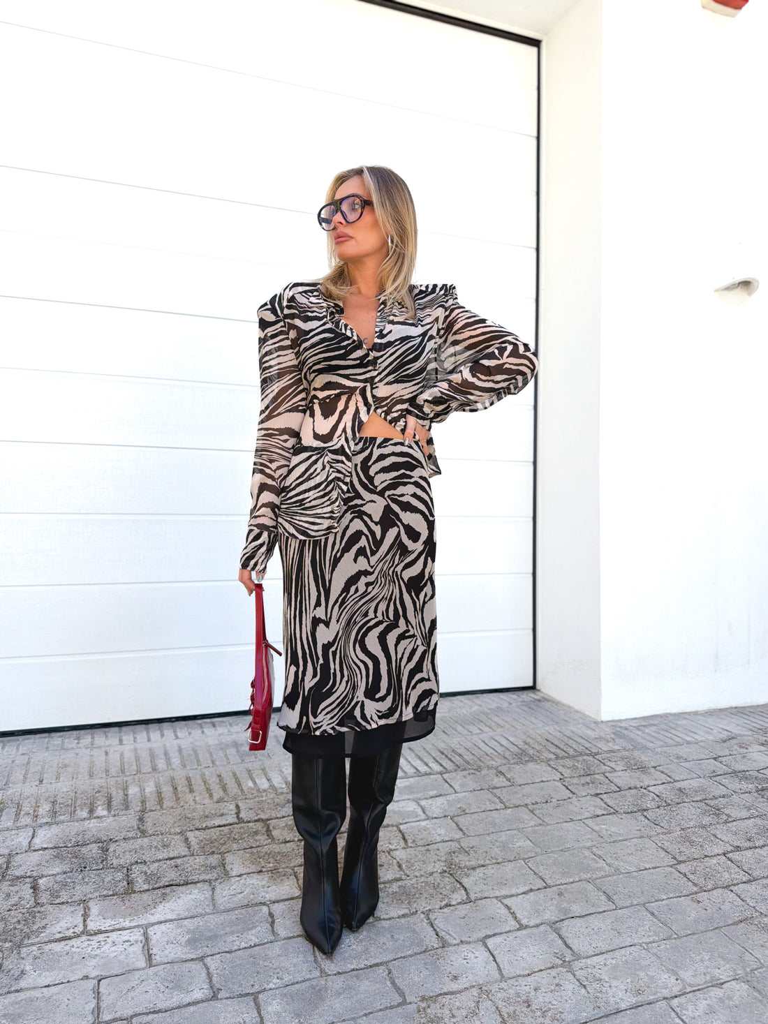 Falda print cebra