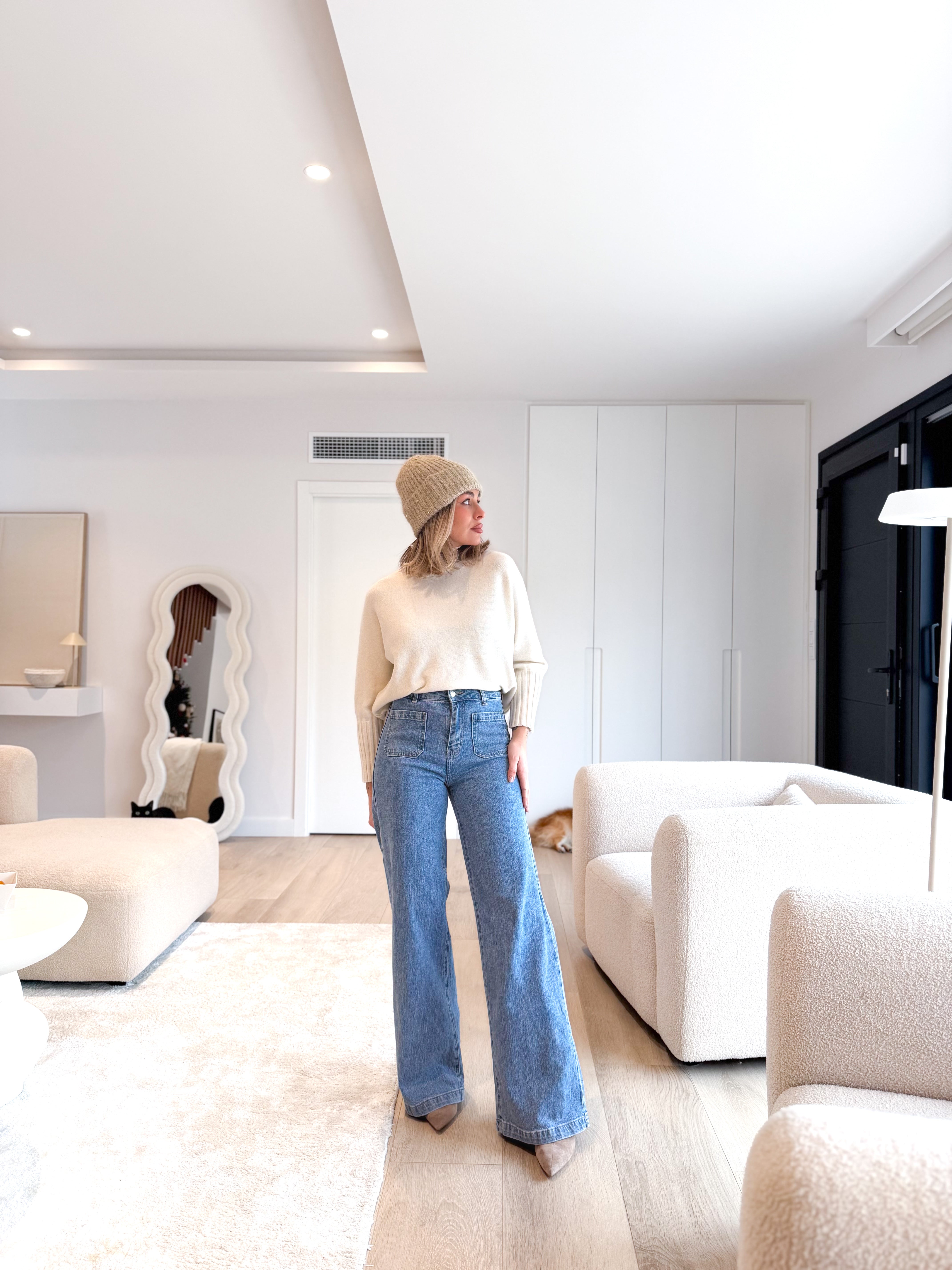 Jeans wide doble bolsillo