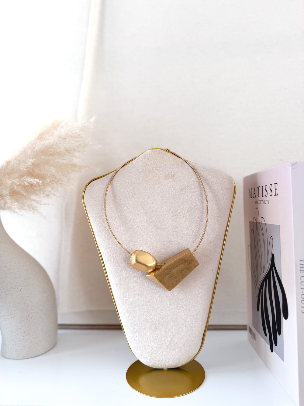Collar latón rectangular