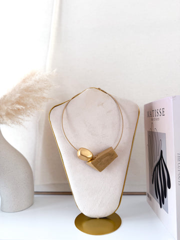 Collar latón rectangular