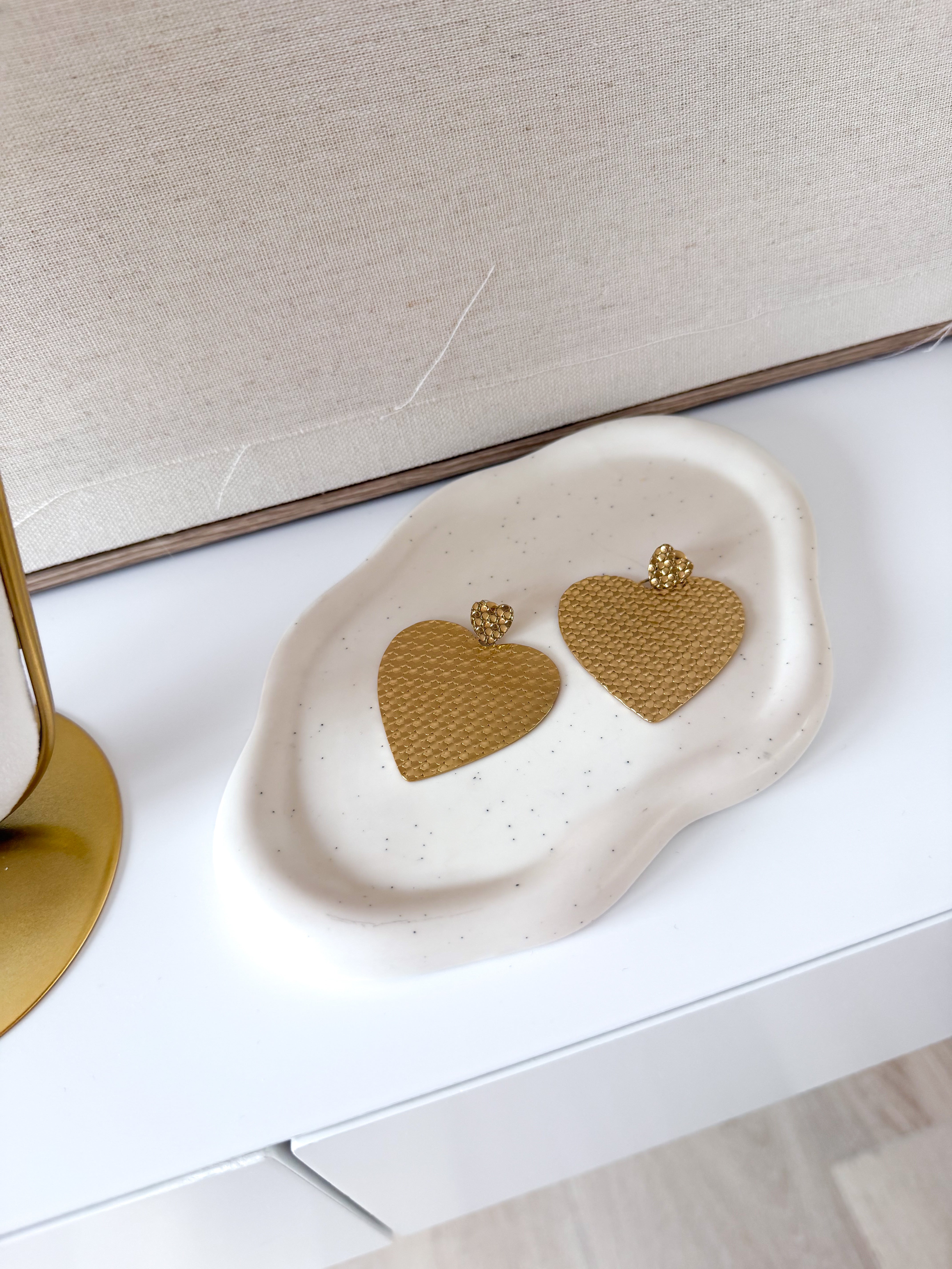 Pendientes doble corazón