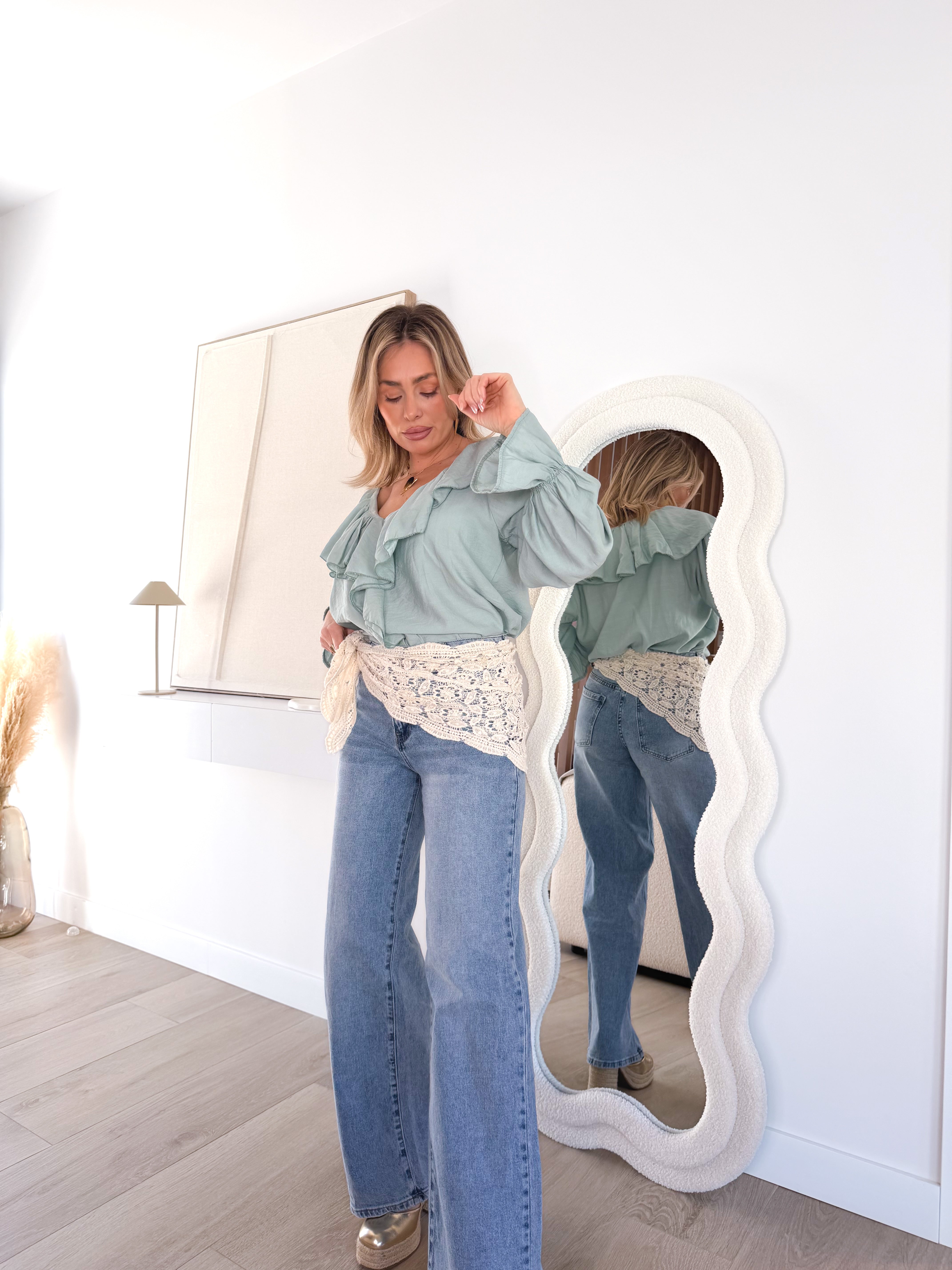 Denim combinado crochet