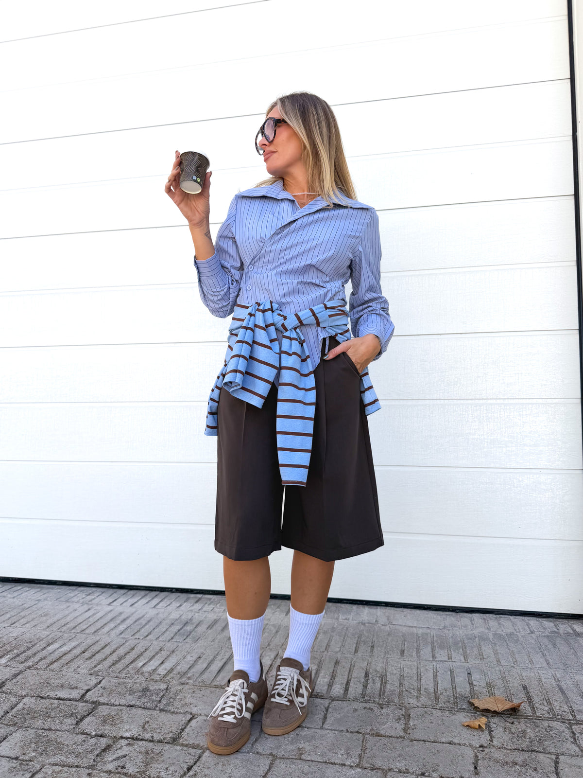 Camisa asimétrica Azul