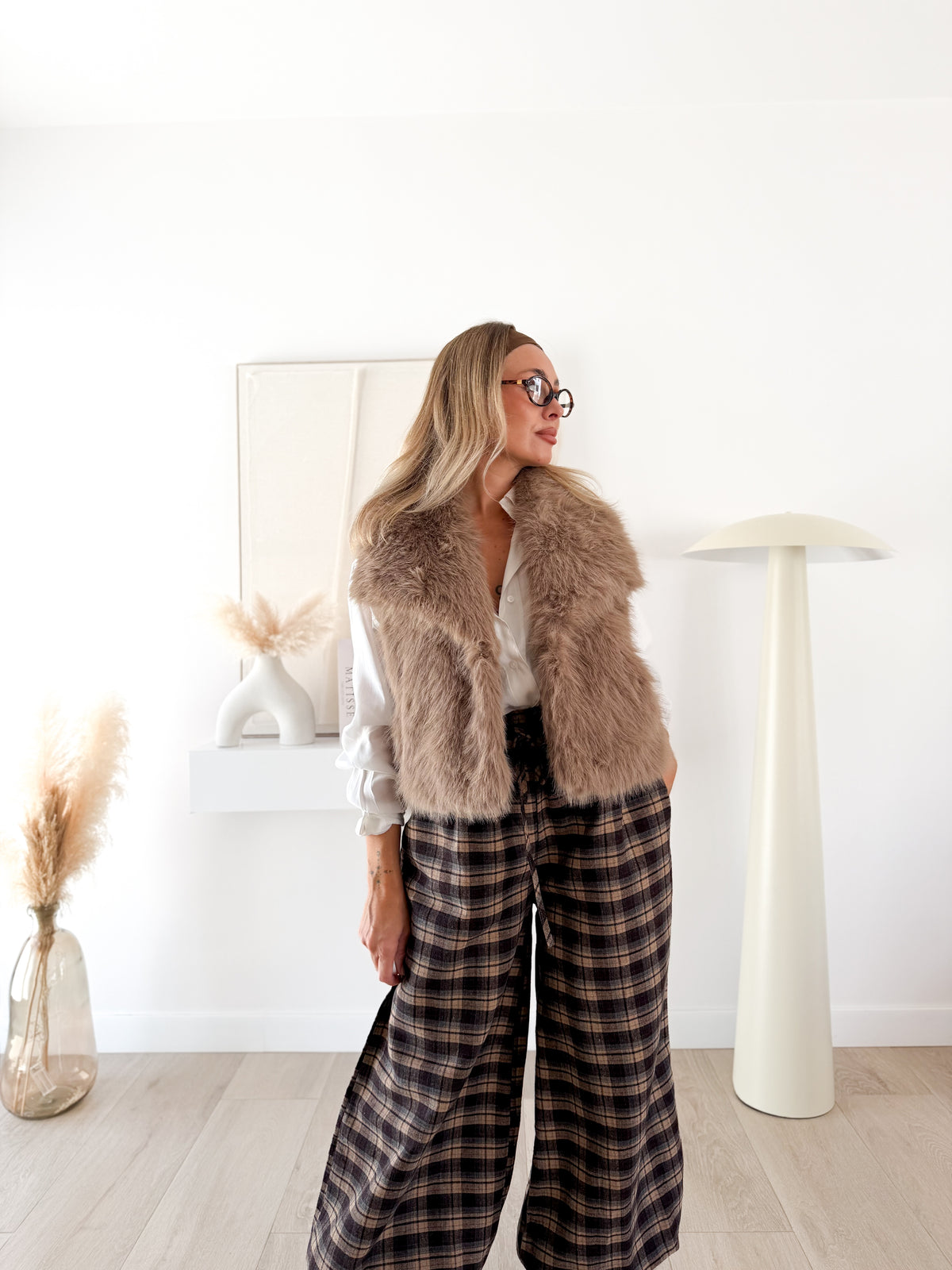 Chaleco pelo Camel
