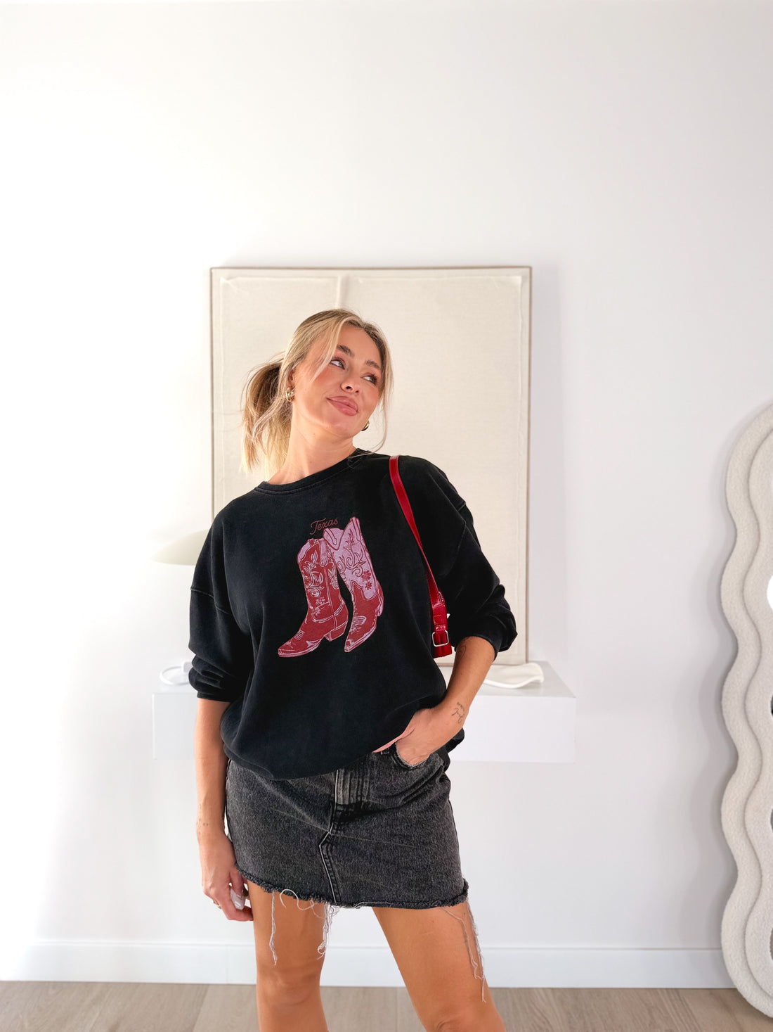 Sudadera Texas negra