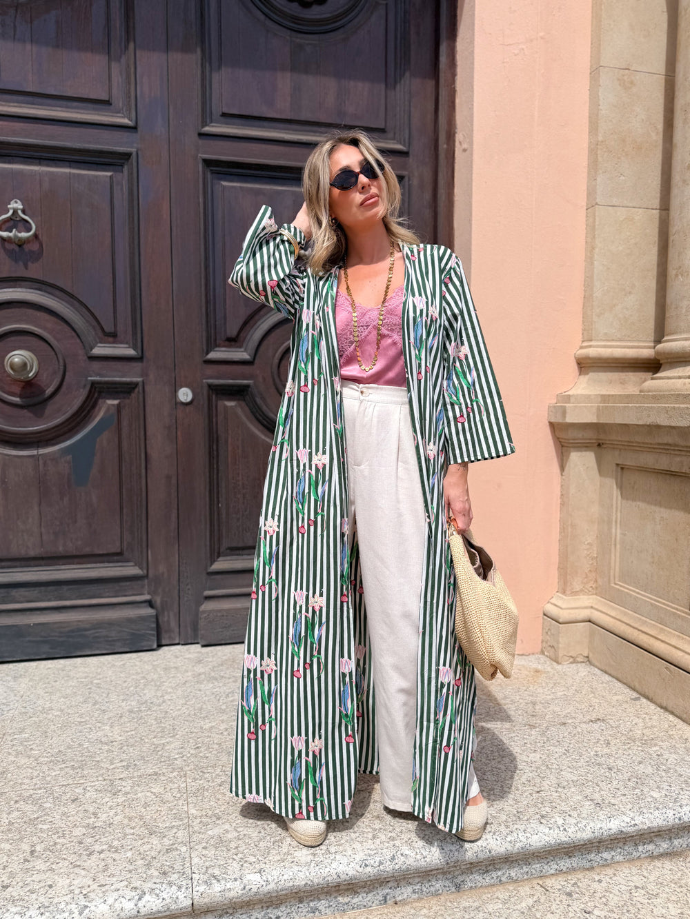Kimono estampado Verde
