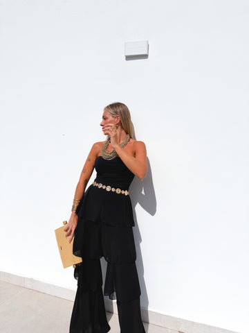 Pantalón Volantes negro