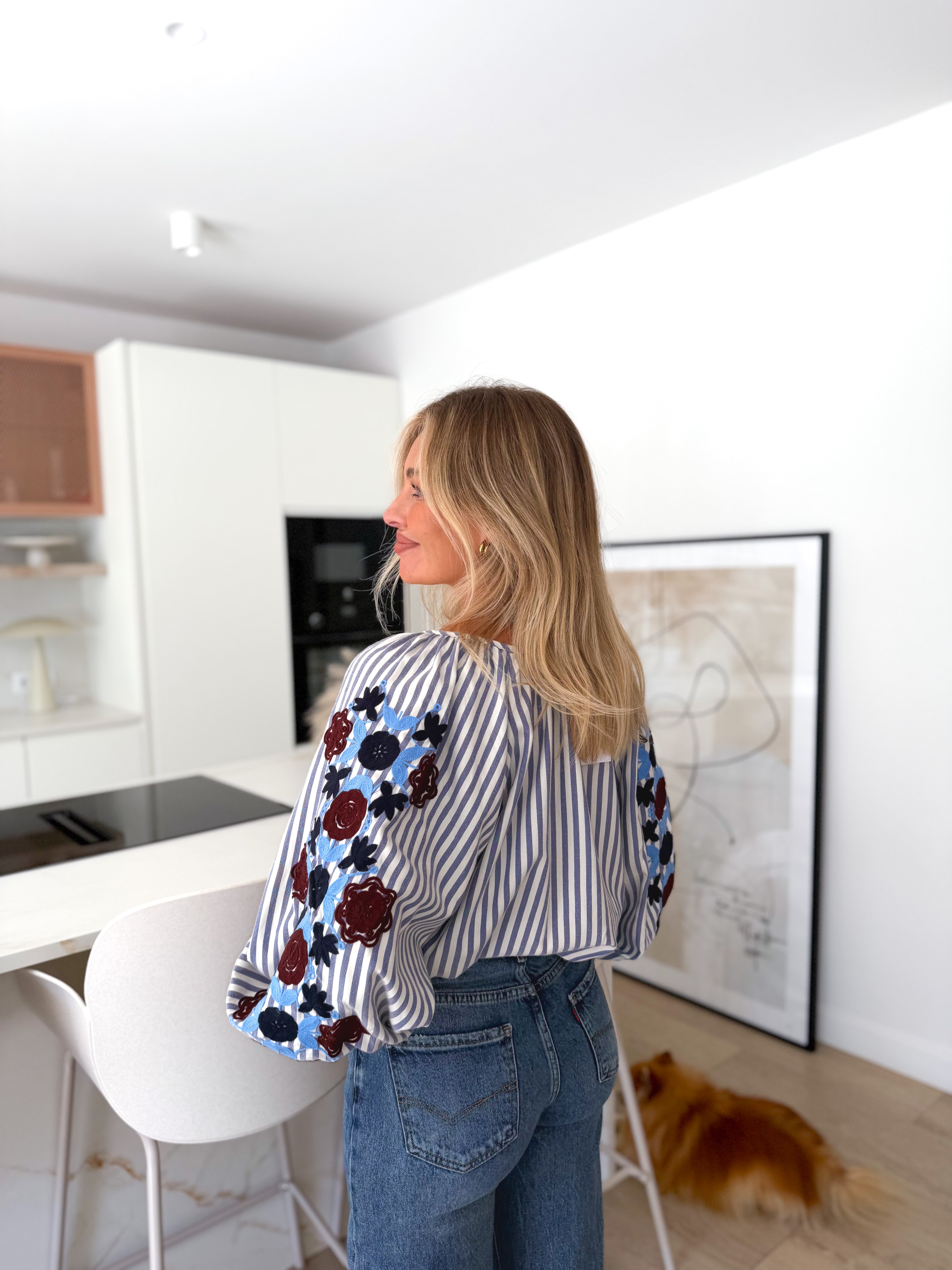Blusa Rayas floral