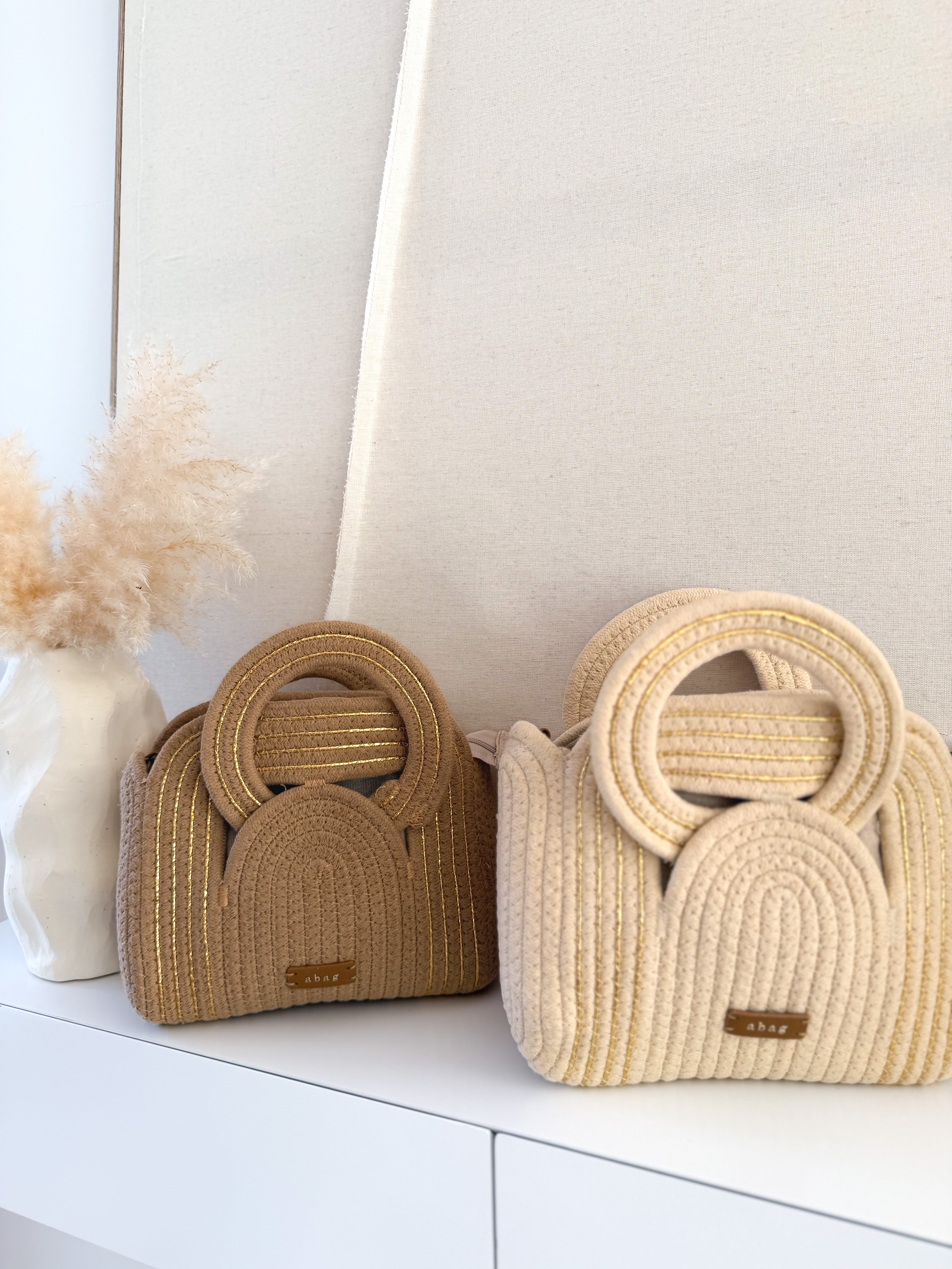 Bolso combinado oro