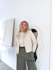 Chaqueta Vichy Beige