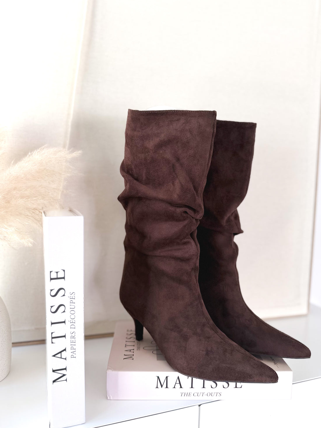 Botas fruncidas Marrón