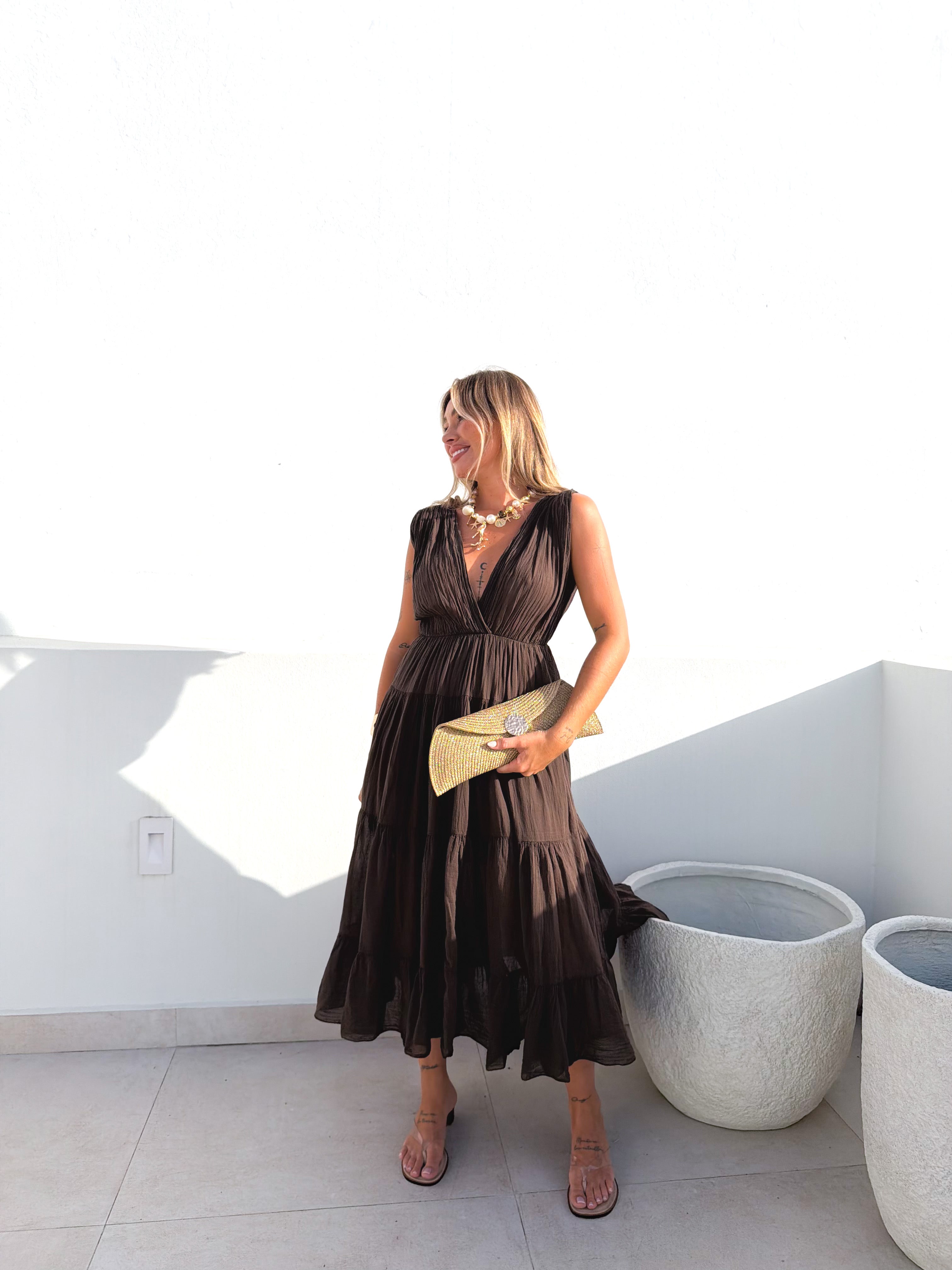 Vestido Martella choco