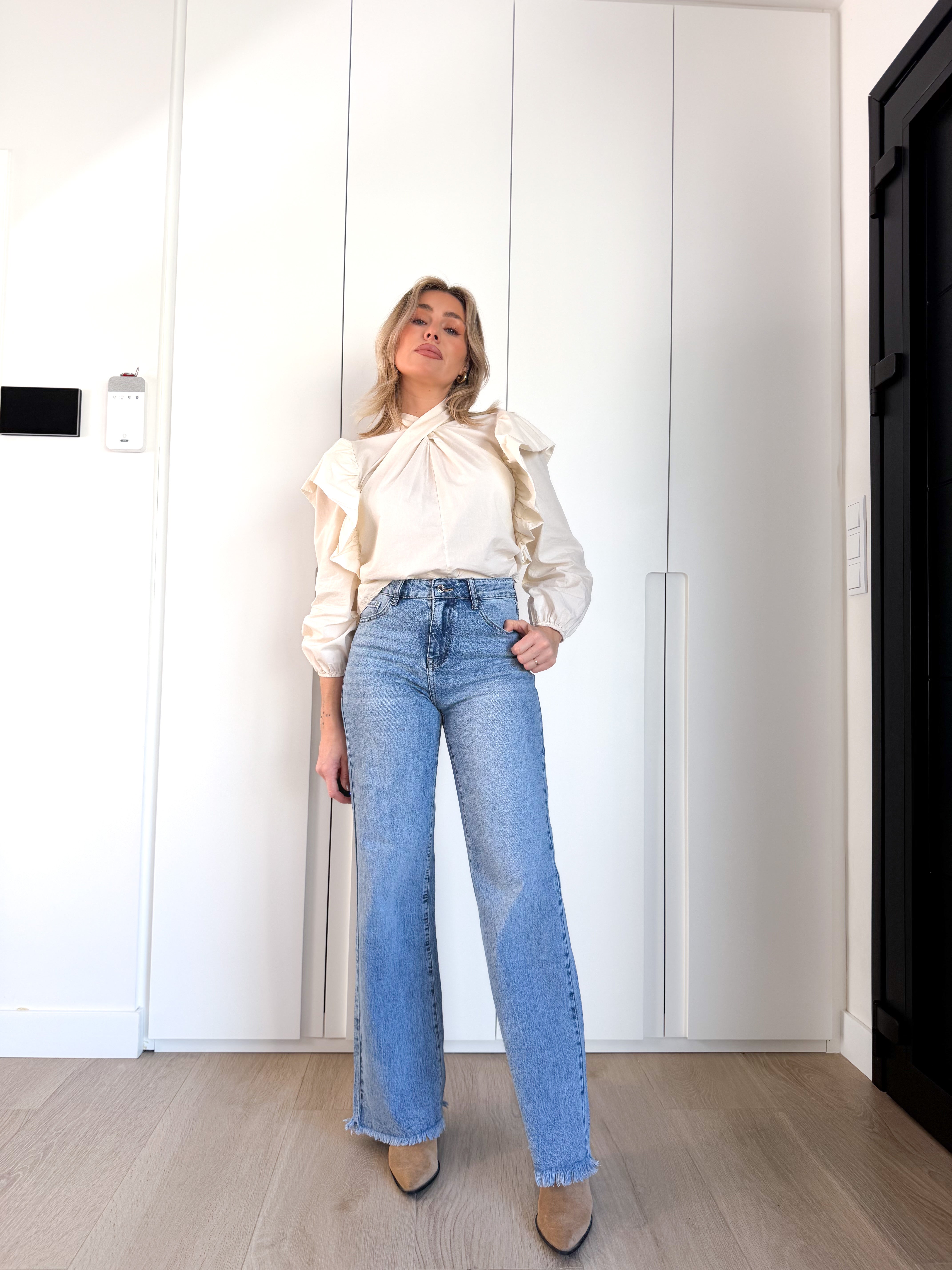 Denim wide desflecado