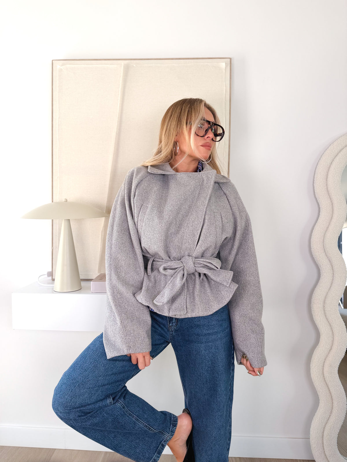 Chaqueta paño anudada