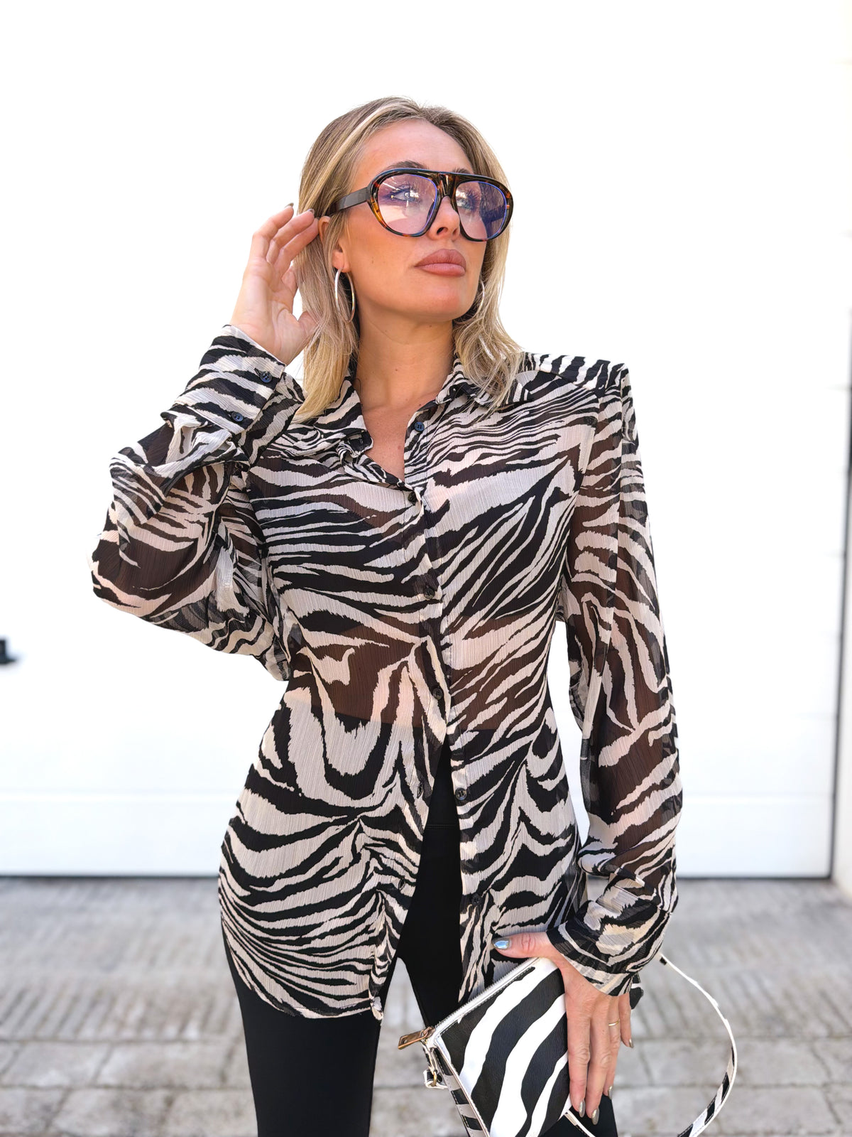 Blusa print cebra
