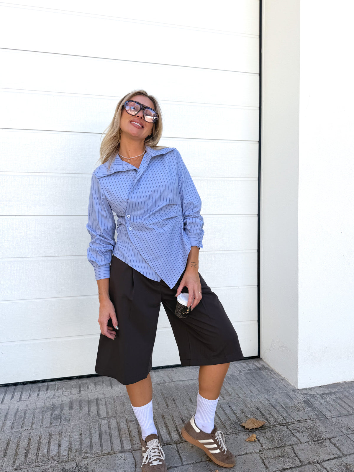 Camisa asimétrica Azul