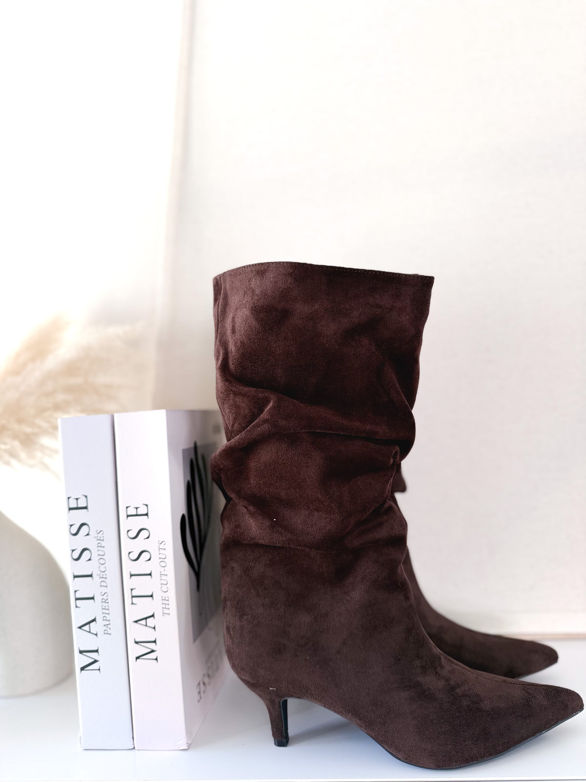 Botas fruncidas Marrón