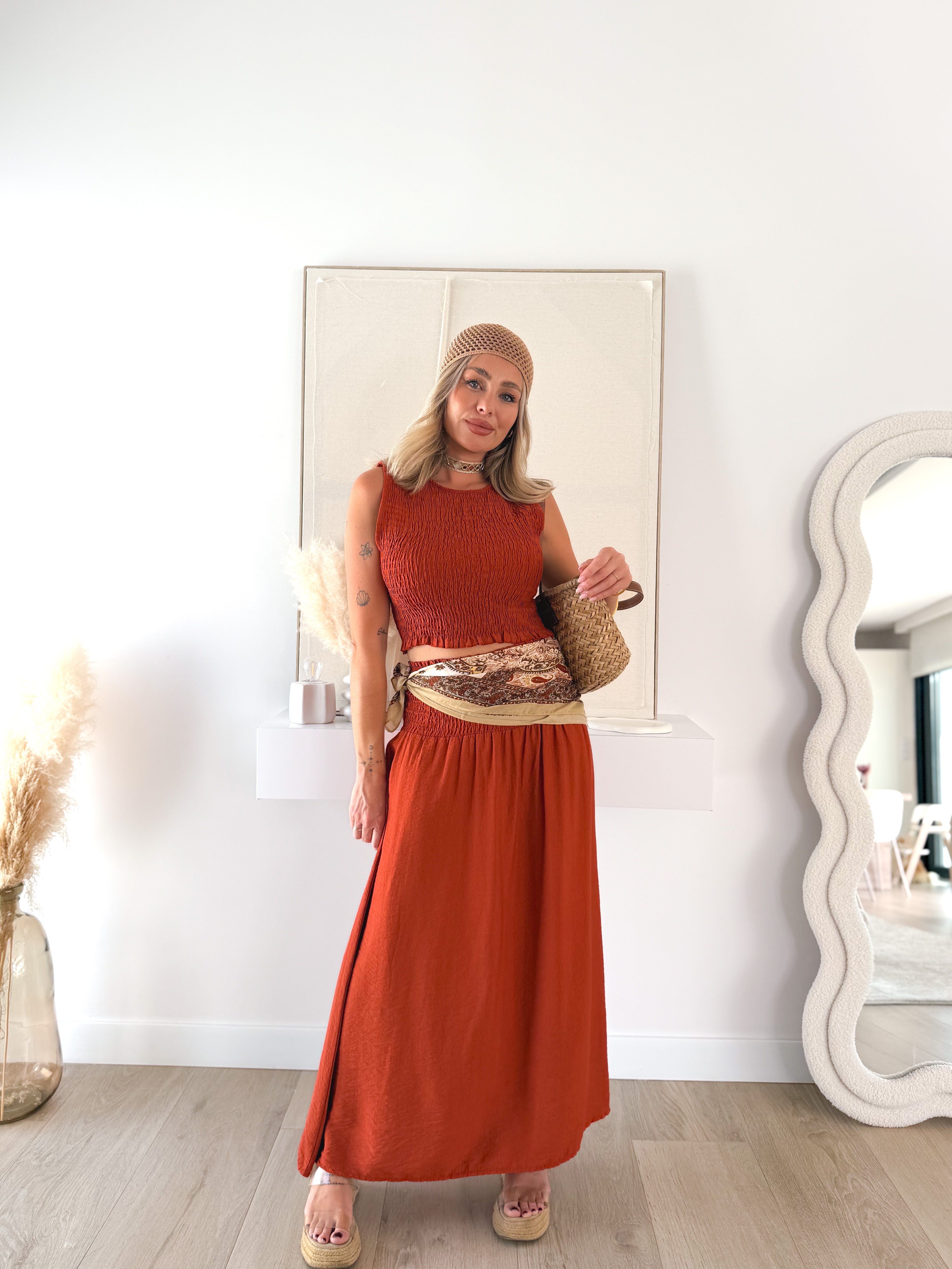 Conjunto Mayda teja