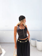 Top halter negro
