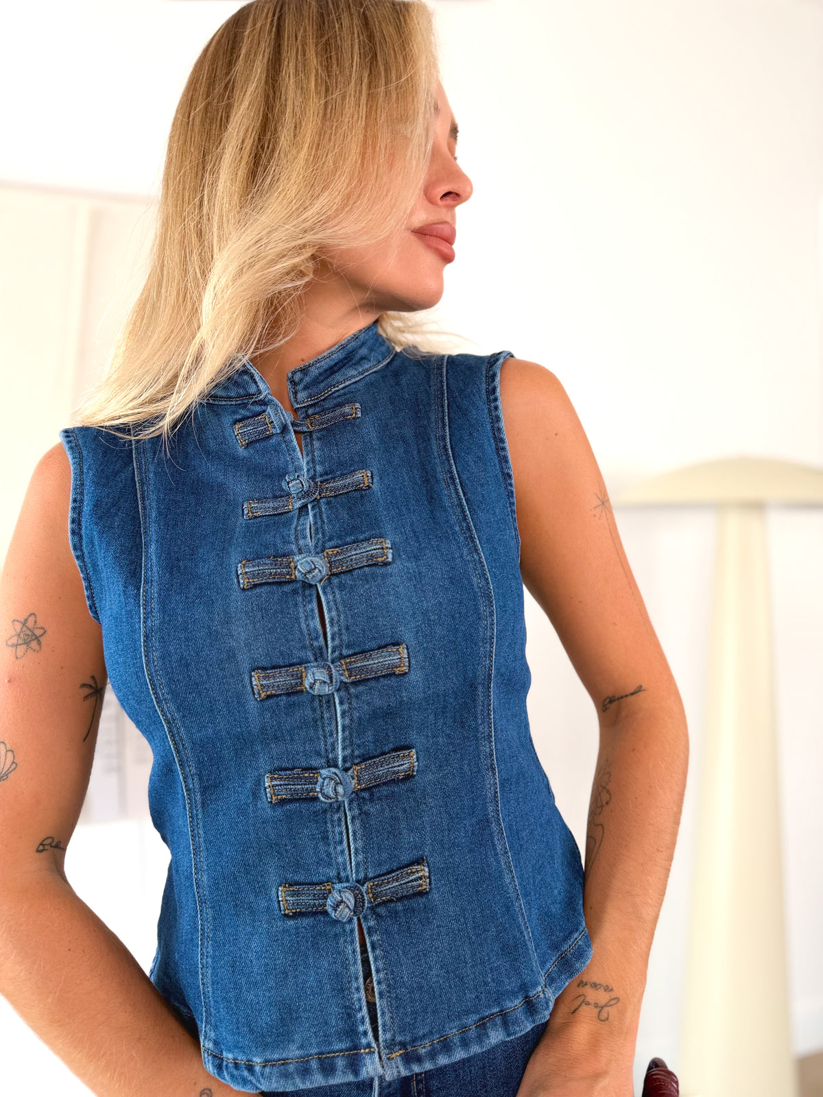 Chaleco Denim Napoleón
