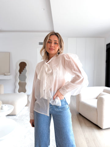 Blusa gasa combinada