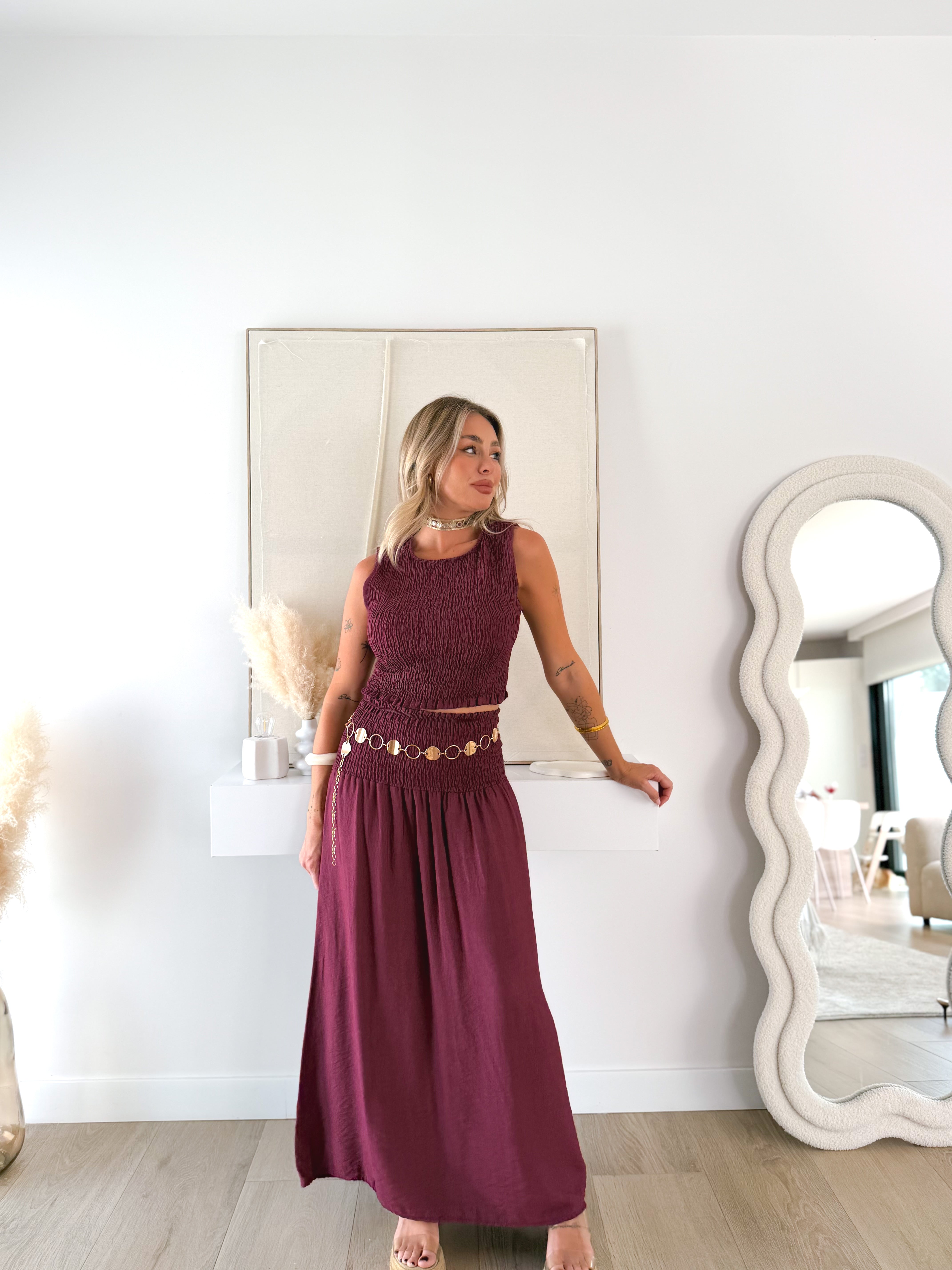 Conjunto Mayda morado