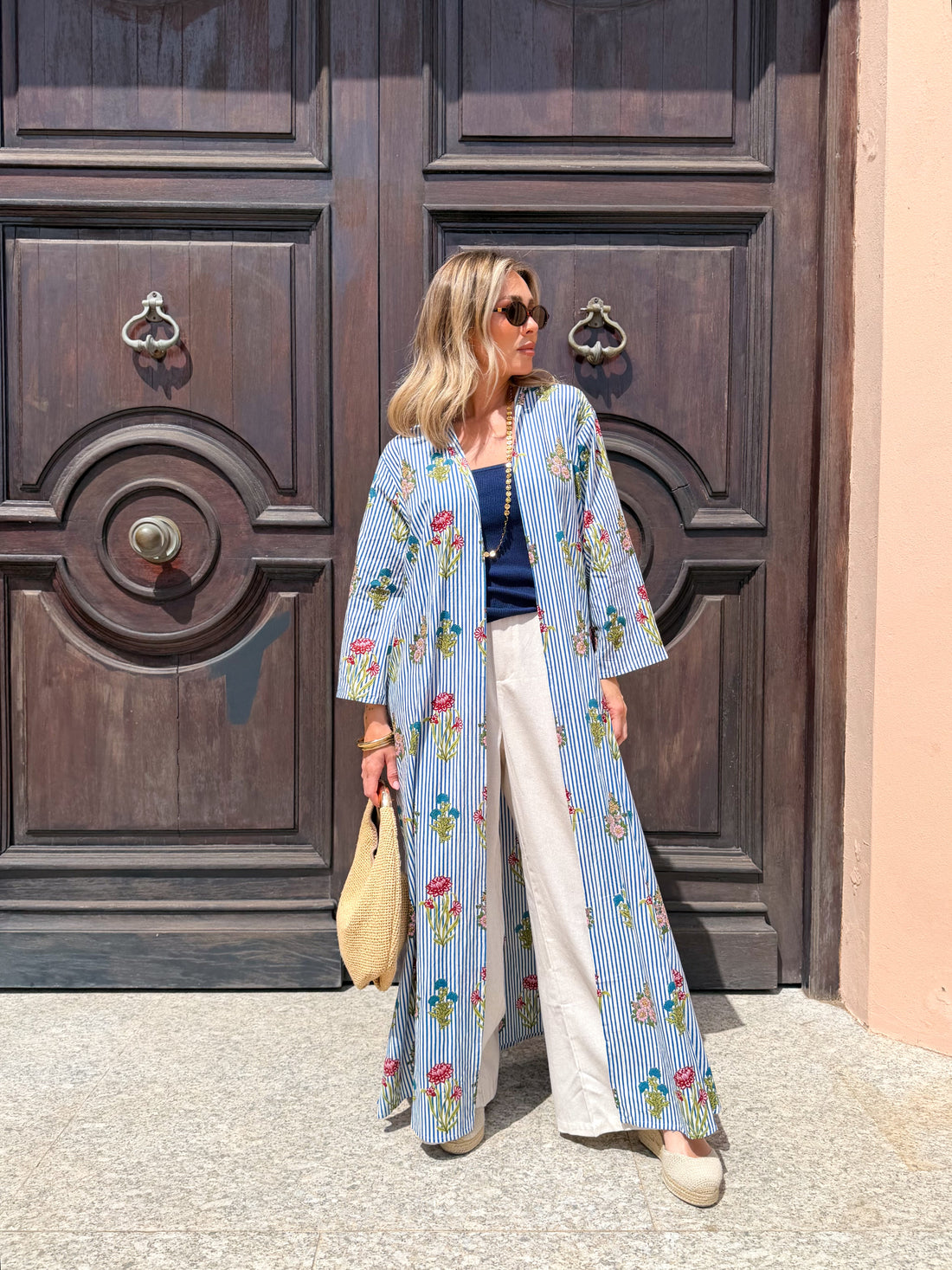 Kimono estampado Azul