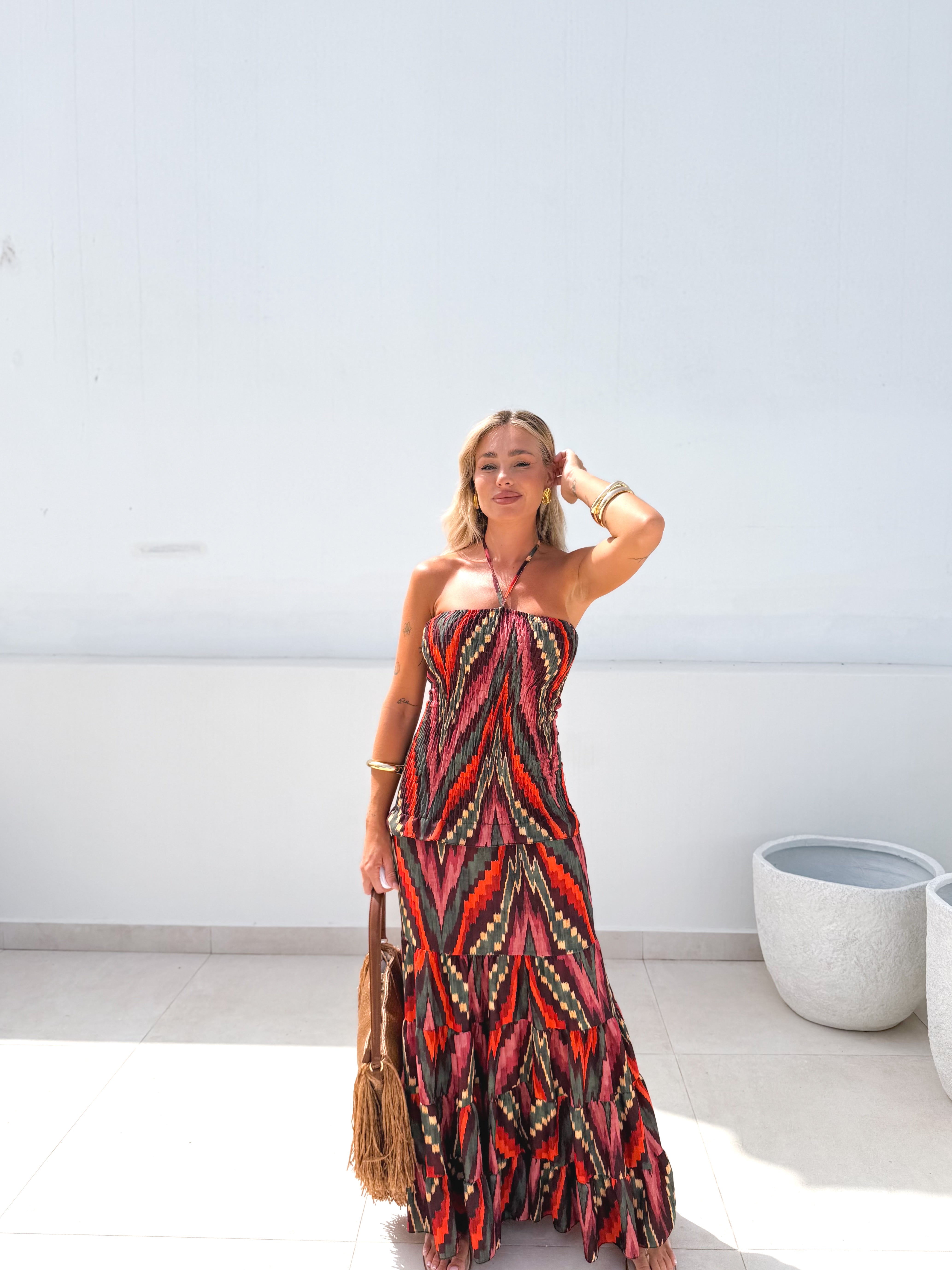 Vestido Aura coral