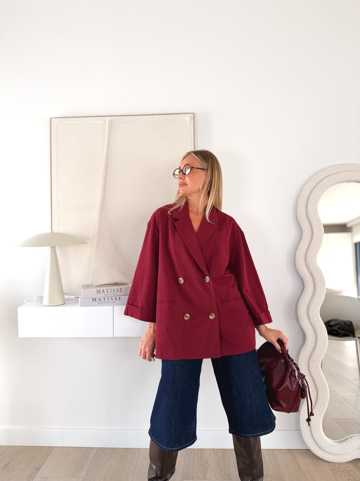 Americana oversize Burdeos