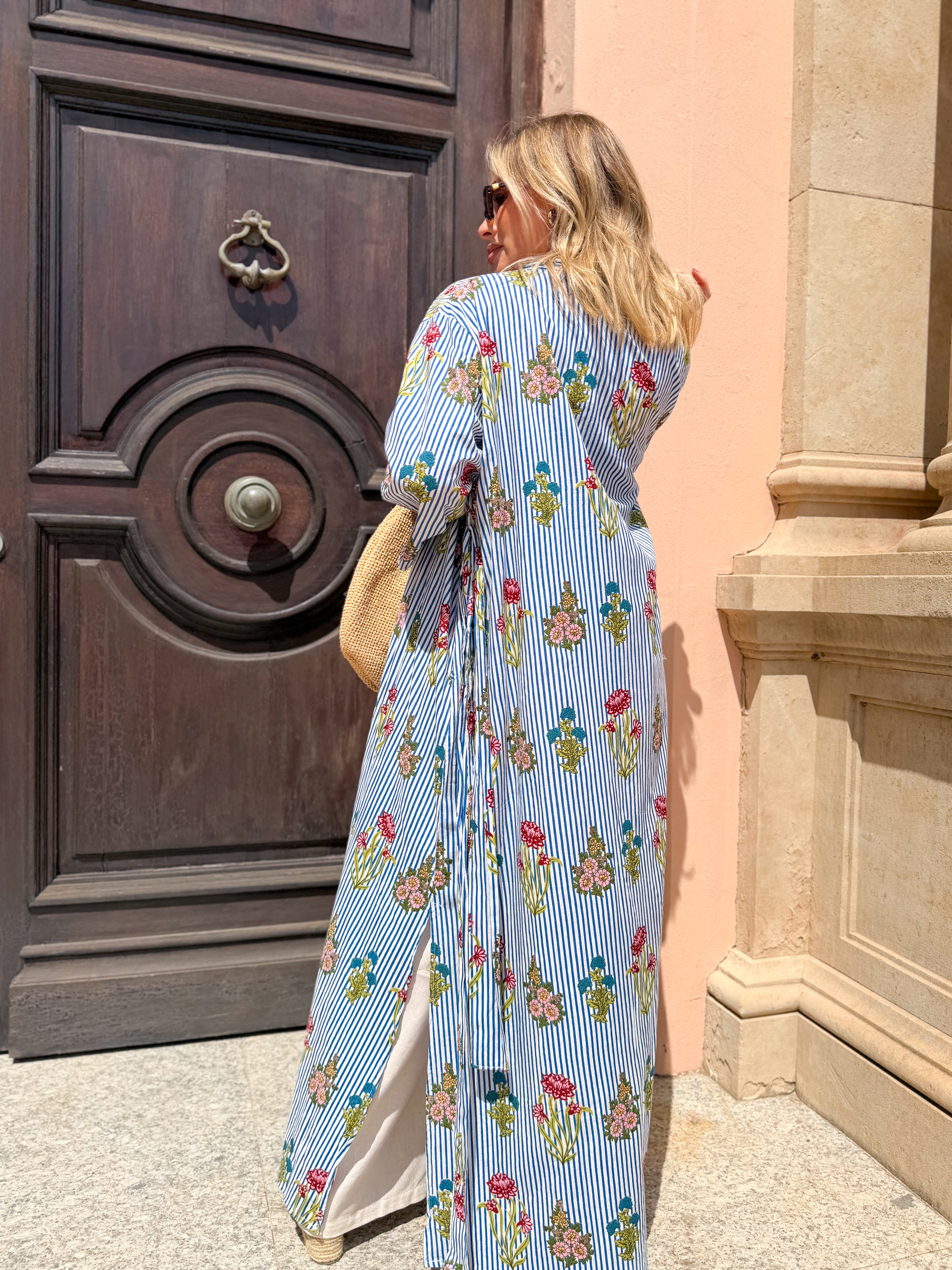 Kimono estampado Azul