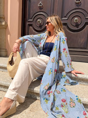 Kimono estampado Azul
