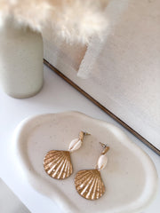 Pendientes shell combinado
