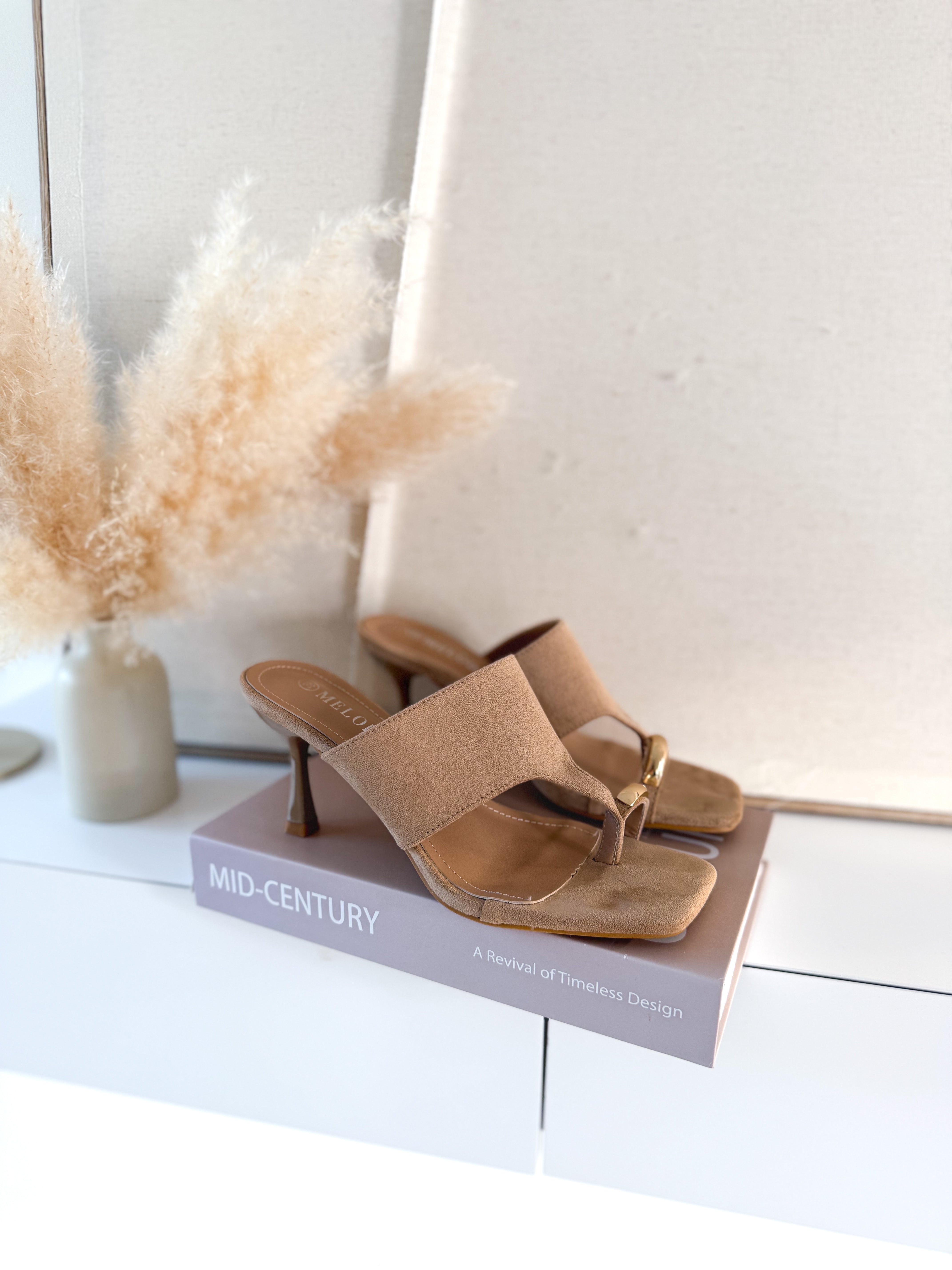 Sandalias combinada Taupe