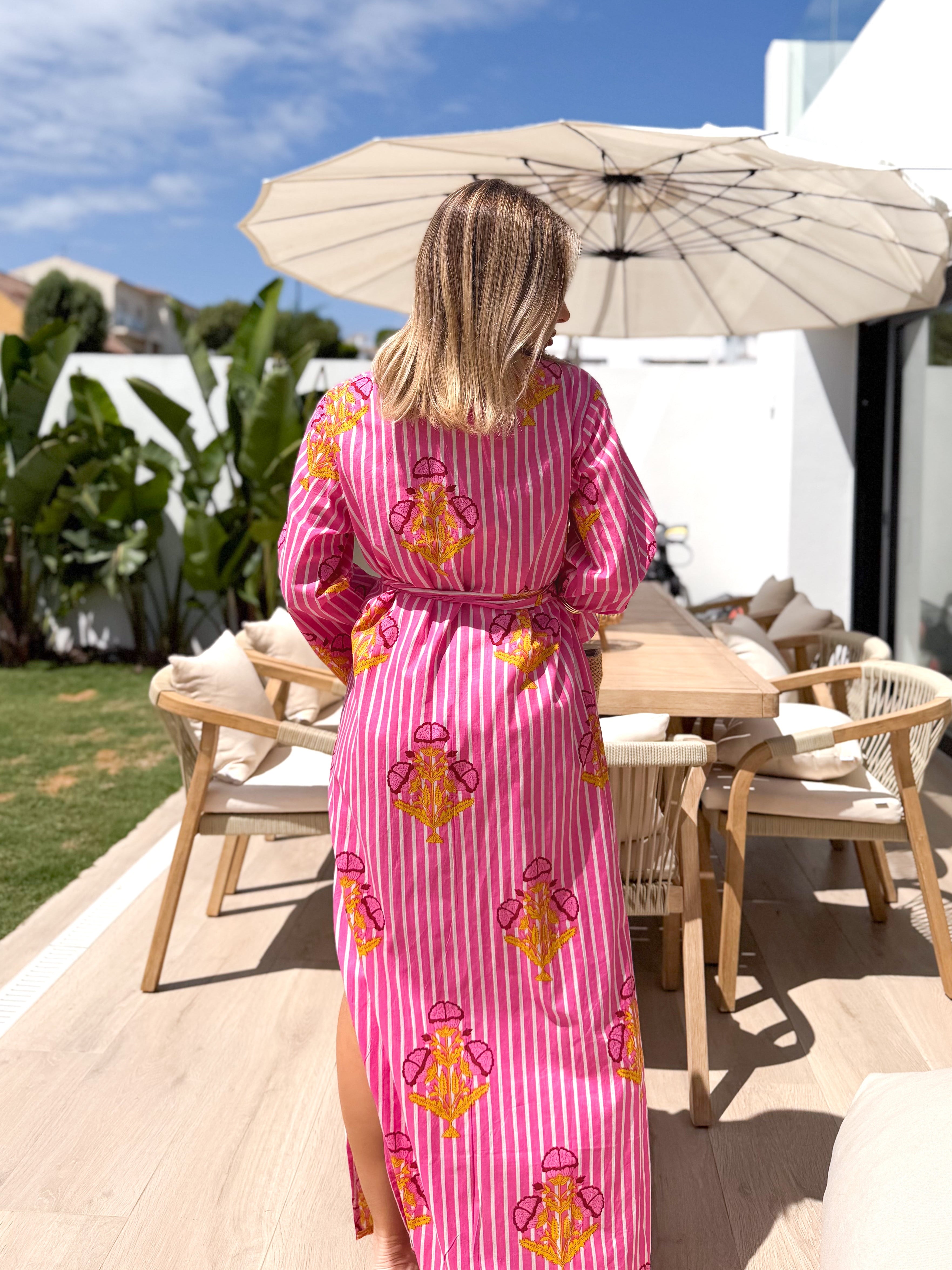 Kimono estampado Fucsia