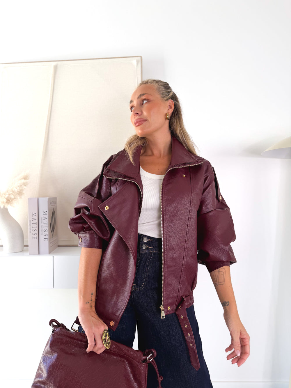 Cazadora Burgundy